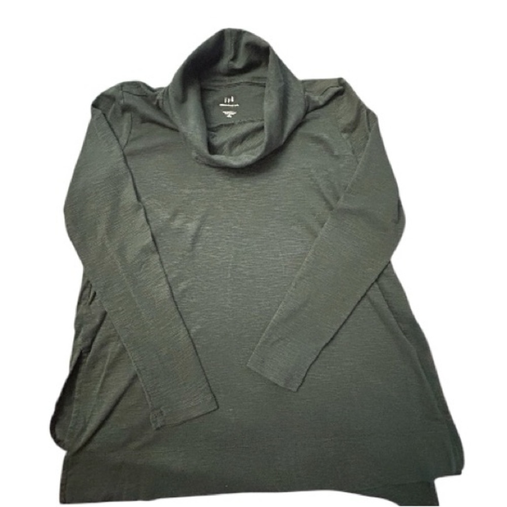 J. Jill Woman’s Olive Cowl Neck Tunic Top Size Small Petite EUC - Picture 3 of 6